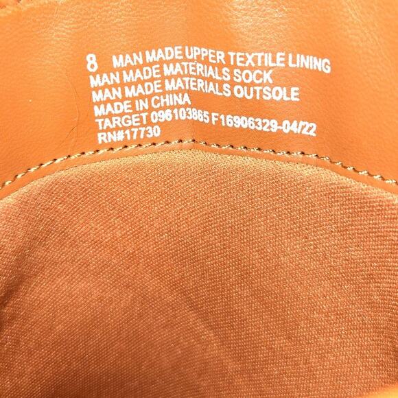 Universal Thread 8 Brown Women's Chelsea Ankle Boots 2 Inch High Heel Shoe - Picture 7 of 9